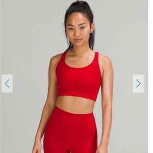 NWT! Lululemon Red Velvet Lunar New Year Long Line Energy Bra 4